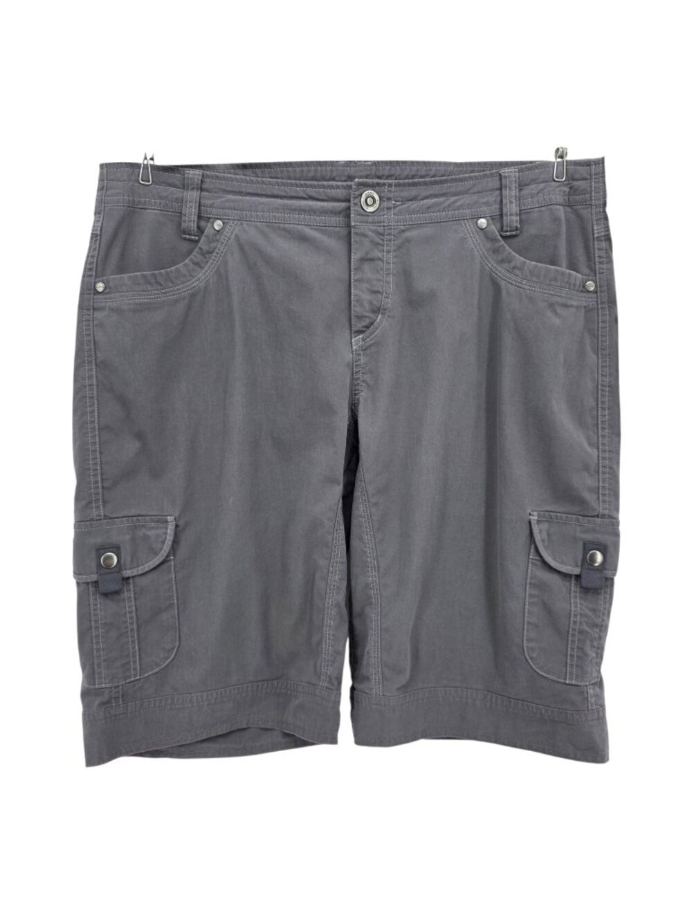KUHL Womens 14 Shorts Bermuda Splash 11" Cargo Shadow Gray Outdoor Hiking